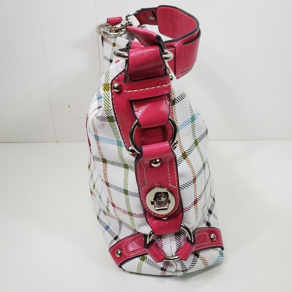 Coach pink plaid tote - Picture 9 of 13